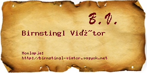 Birnstingl Viátor névjegykártya